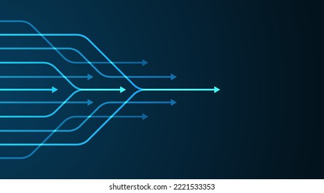 Abstract arrow direction. Technology background 