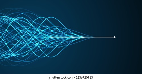 Abstract arrow direction. Technology background