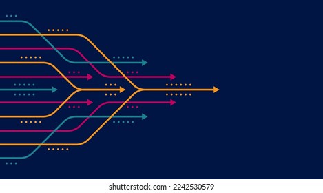 Dirección de flecha abstracta. Fondo de tecnología 