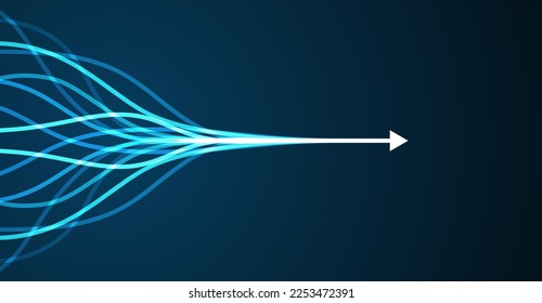 Abstract arrow direction. Technology background