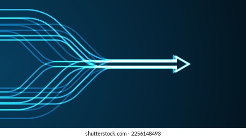 Abstract arrow direction. Technology background