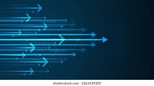 Abstract arrow direction. Technology background