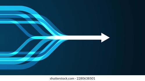 Abstract arrow direction. Technology background