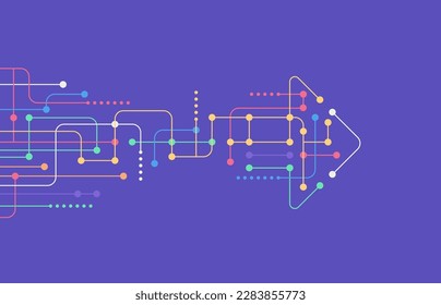 Abstract arrow direction. Technology background. High speed. Hi-tech