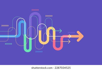 Abstract arrow direction. Technology background. High speed. Hi-tech