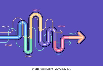 Abstract arrow direction. Technology background