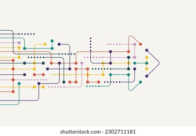 Abstract arrow direction. Technology background. High speed. Hi-tech