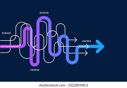 Abstract arrow direction. Technology background. High speed. Hi-tech