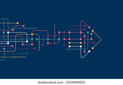 Abstract arrow direction. Technology background. High speed. Hi-tech
