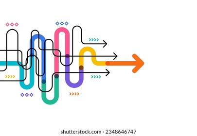 Abstract arrow direction. Technology background