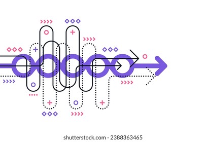 Dirección de flecha abstracta. Fondo de tecnología