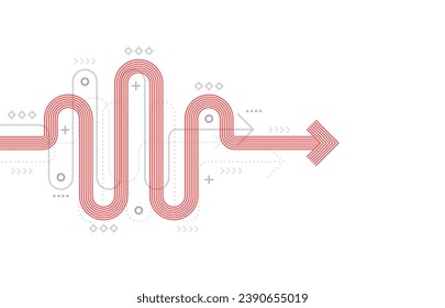 Abstract arrow direction. Technology background