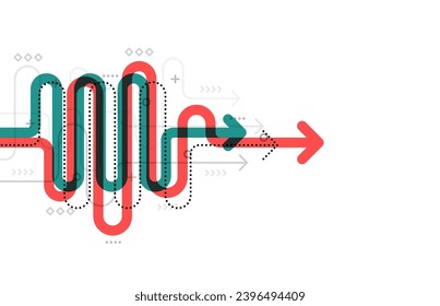 Dirección de flecha abstracta. Fondo de tecnología
