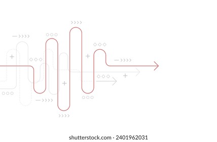 Abstract arrow direction. Technology background