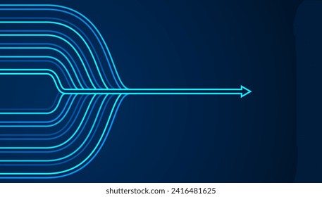 Abstract arrow direction. Technology background