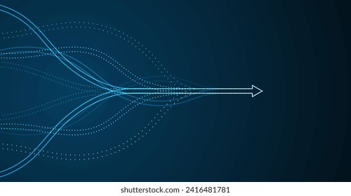 Abstract arrow direction. Technology background