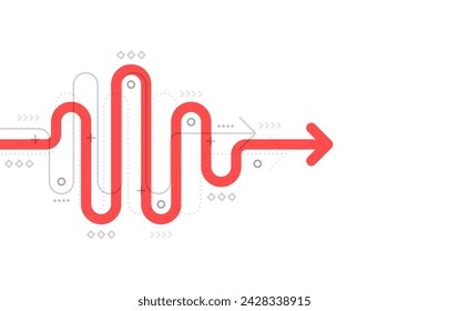 Abstract arrow direction. Technology background
