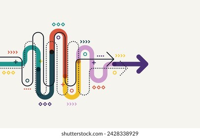 Abstract arrow direction. Technology background