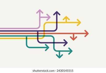 Abstract arrow direction. Technology background