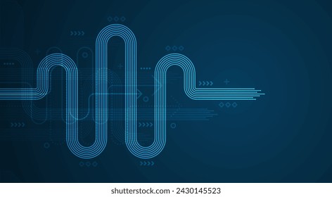 Abstract arrow direction. Technology background