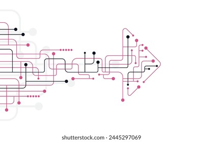 Abstract arrow direction. Technology background. High speed. Hi-tech