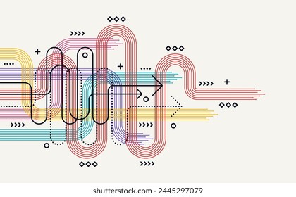 Abstract arrow direction. Technology background