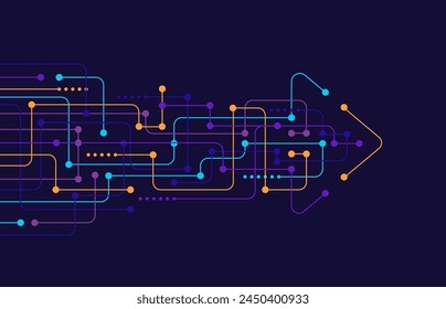 Abstract arrow direction. Technology background. High speed. Hi-tech