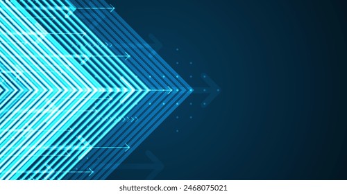 Dirección de flecha Abstractas. Fondo de Tecnología. Alta velocidad. Alta tecnología