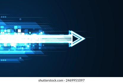 Abstract arrow direction. Technology background