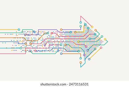 Dirección de flecha Abstractas. fondo de Tecnología