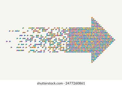 Abstract arrow direction. Technology background. High speed. Hi-tech