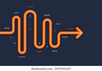 Abstract arrow direction. Technology background. High speed. Hi-tech