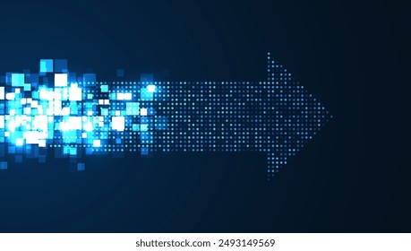 Abstract arrow direction. Technology background