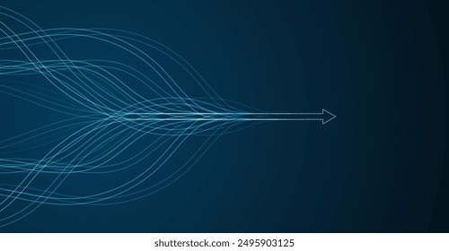 Abstract arrow direction. Technology background