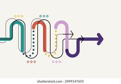 Abstract arrow direction. Technology background