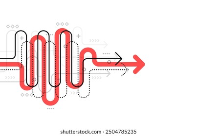 Abstract arrow direction. Technology background