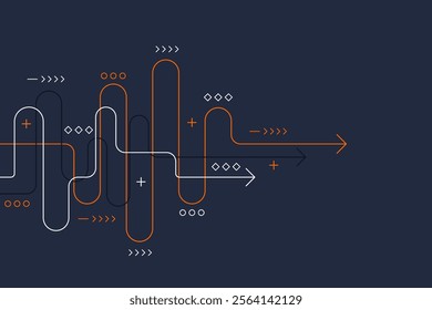 Abstract arrow direction. Technology background. High speed. Hi-tech