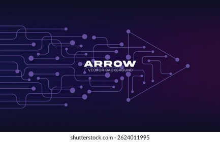 Abstract arrow direction. Technology background