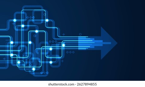 Abstract arrow direction. Technology background. High speed. Hi-tech