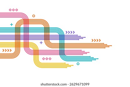 Abstract arrow direction. Technology background. High speed. Hi-tech