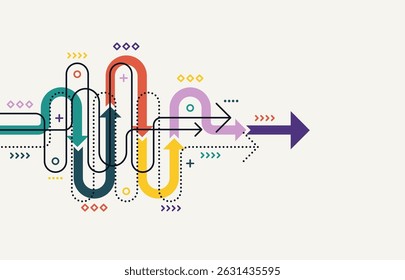 Dirección de flecha Abstractas. Fondo de Tecnología