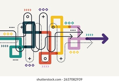 Abstract arrow direction. Technology background. High speed. Hi-tech