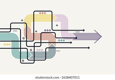 Abstract arrow direction. Technology background. High speed. Hi-tech