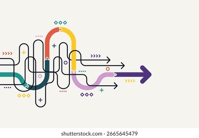 Direção da seta abstrata. Histórico tecnológico. Alta velocidade. Alta tecnologia