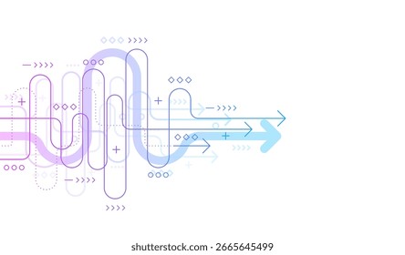 Abstract arrow direction. Technology background. High speed. Hi-tech