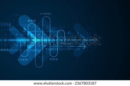 Abstract arrow direction. Technology background. High speed. Hi-tech