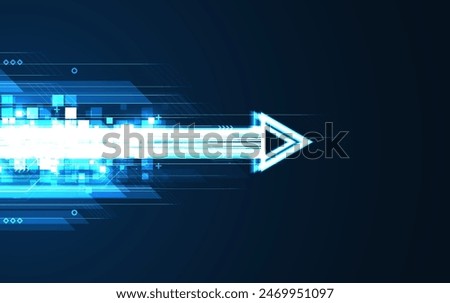 Abstract arrow direction. Technology background