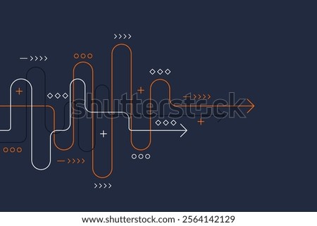 Abstract arrow direction. Technology background. High speed. Hi-tech