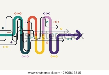 Abstract arrow direction. Technology background
