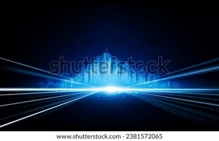 Abstract arrow up of door or interest open businessman Light technology background Hitech communication concept innovation background vector design. 